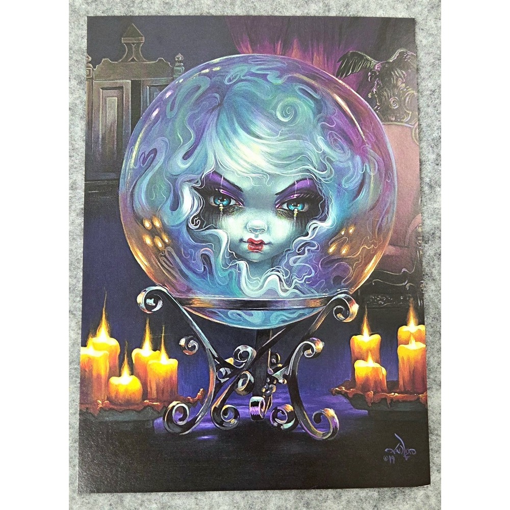 Disney Haunted Mansion Crystal Ball Art Print 5 x 7 Jasmine Becket-Griffith
